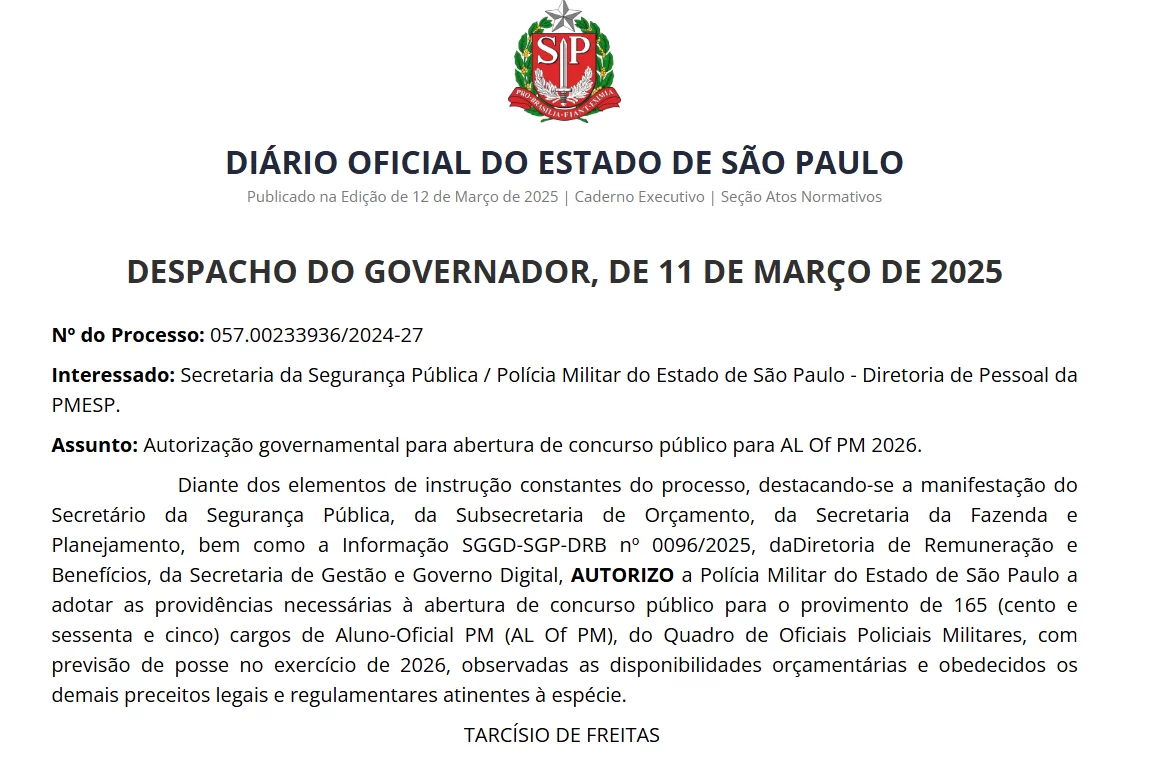 CONCURSO POLÍCIA MILITAR SP