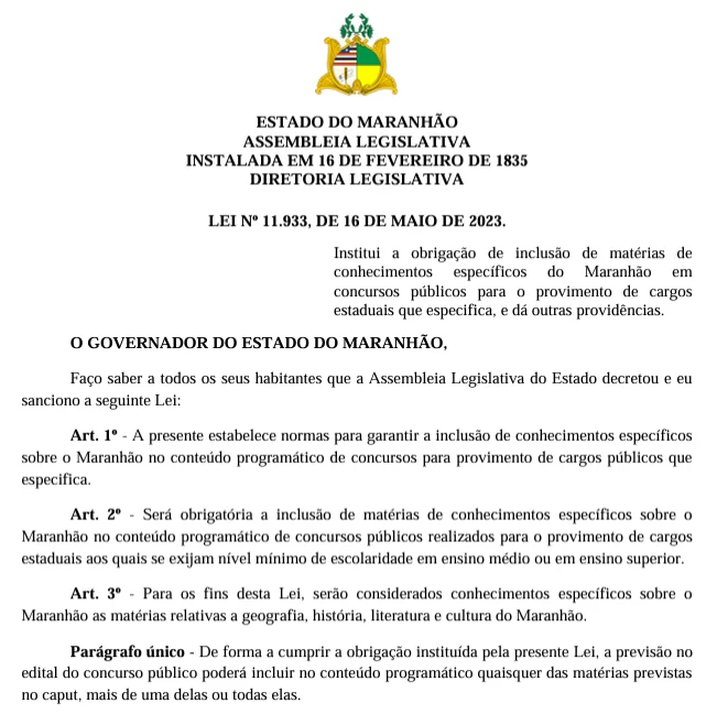 CONCURSO SES/MA