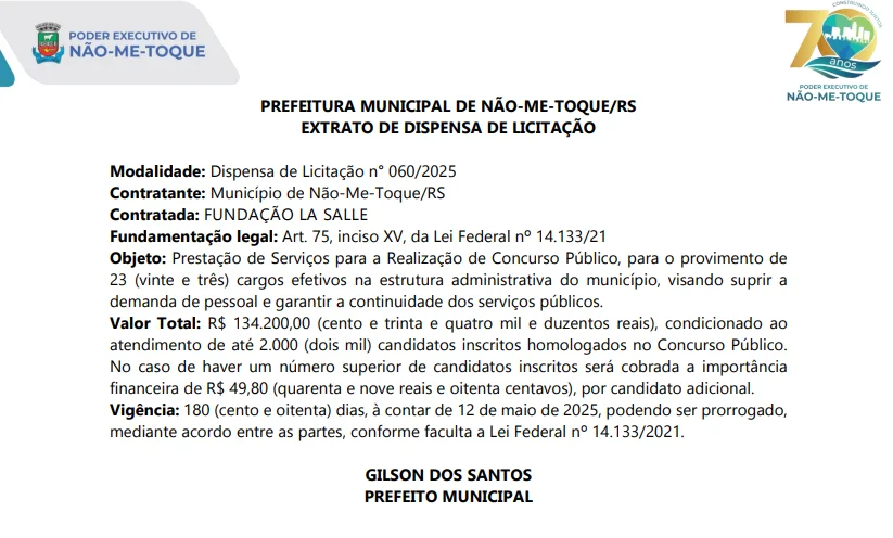 Concurso Não-me-toque/RS