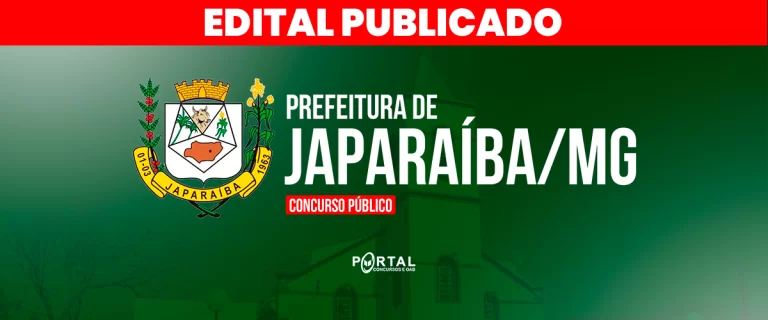 CONCURSO PREFEITURA DE JAPARAÍBA/MG