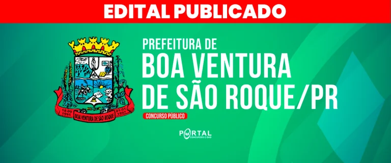 CONCURSO DE BOA VENTURA DE SÃO ROQUE/PR
