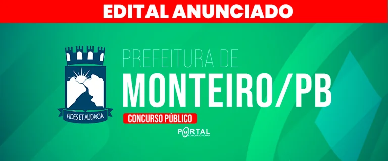 CONCURSO PREFEITURA DE MONTEIRO/PB