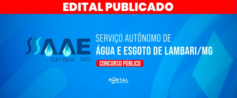 CONCURSO SAAE DE LAMBARI/MG