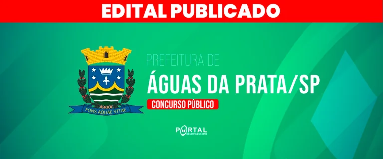 CONCURSO PREFEITURA DE ÁGUAS DA PRATA/SP