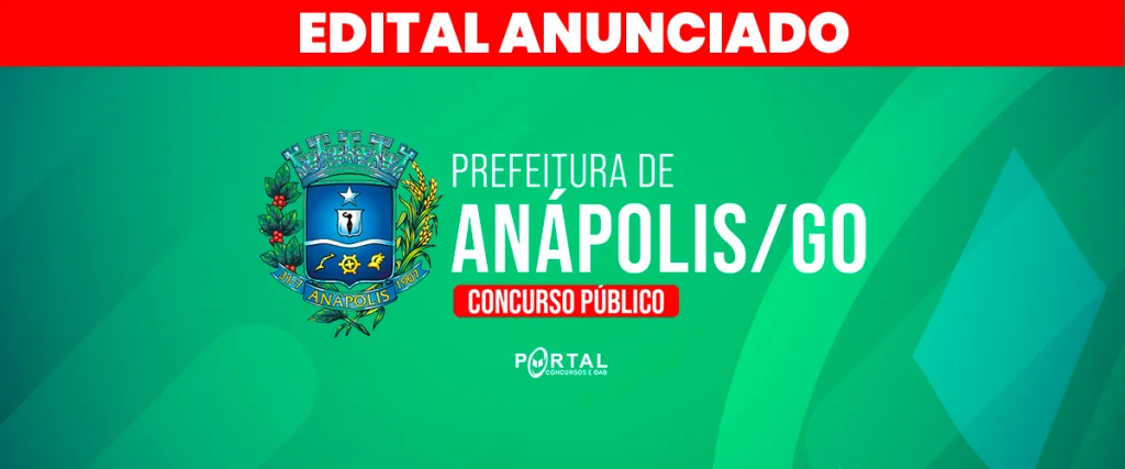 Concurso Prefeitura de Anápolis/GO: comissão formada; vagas a definir; níveis fundamental, médio e superior. Saiba mais!